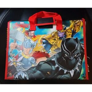 2022 Marvel Bendon Avengers Tri Fold Storage Case School Binder With Handles